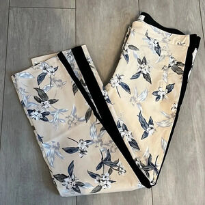 Floral Slim Fit Ankle Stretch Pant, Size 8